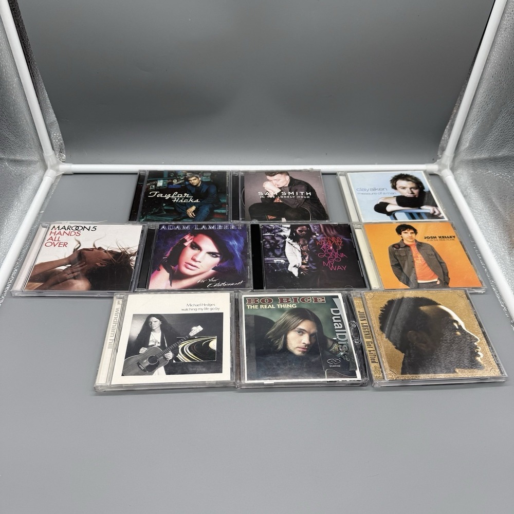 Y2K Male CD Lot 10+ Pop Rock R&B Maroon 5 Sam Smith Adam Lambert‎ Lenny Kravitz